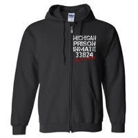 Michigan Prisoner Inmate Costume Full Zip Hoodie