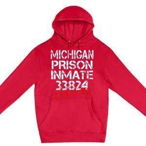 Michigan Prisoner Inmate Costume Premium Pullover Hoodie