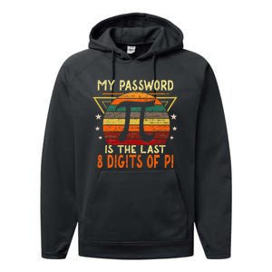 My Password is Pi Funny Math Nerd for Teachers Performance Fleece Hoodie