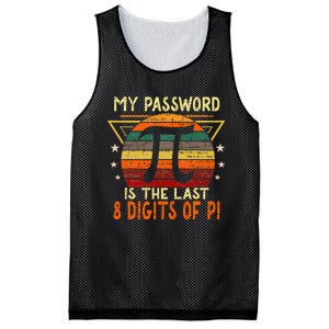 My Password is Pi Funny Math Nerd for Teachers Mesh Reversible Basketball Jersey Tank