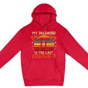 My Password is Pi Funny Math Nerd for Teachers Premium Pullover Hoodie