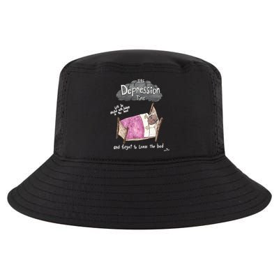 Marcus Pork ItS Depression Time And Forget To Leave The Bed Cool Comfort Performance Bucket Hat