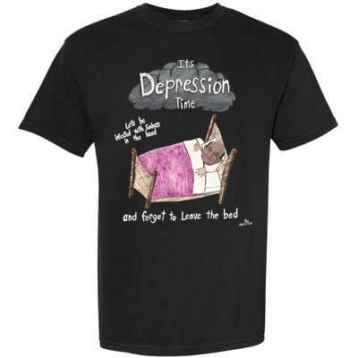 Marcus Pork ItS Depression Time And Forget To Leave The Bed Garment-Dyed Heavyweight T-Shirt