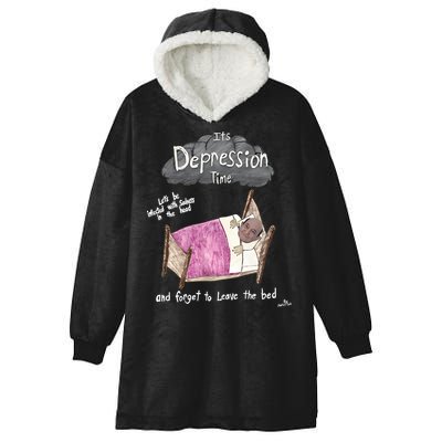 Marcus Pork ItS Depression Time And Forget To Leave The Bed Hooded Wearable Blanket