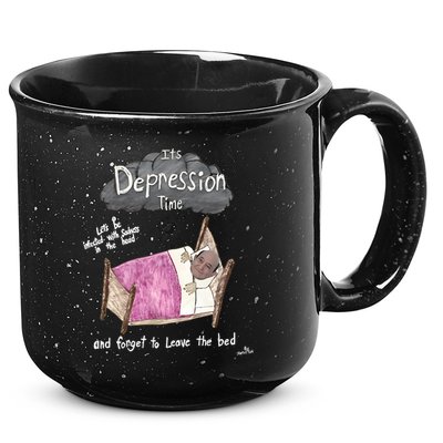 Marcus Pork ItS Depression Time And Forget To Leave The Bed 15oz Campfire Ceramic Mug