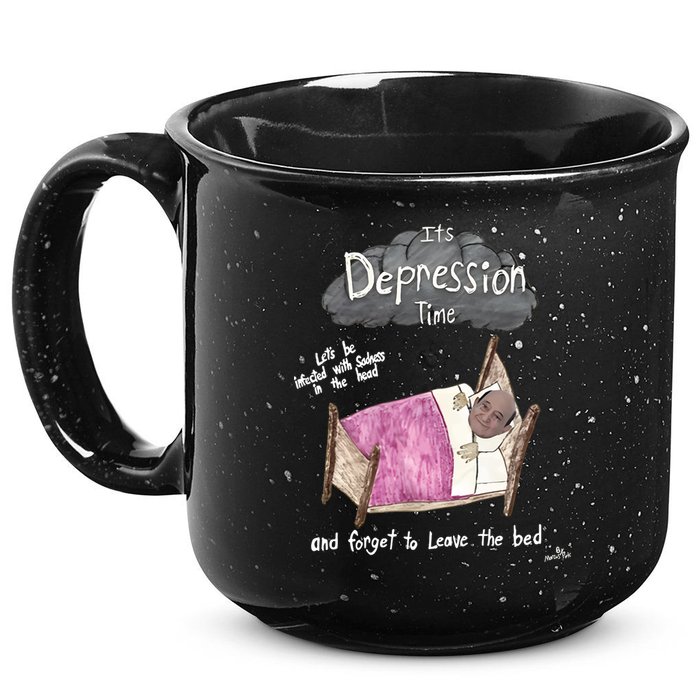 Marcus Pork ItS Depression Time And Forget To Leave The Bed 15oz Campfire Ceramic Mug