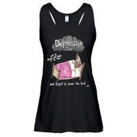 Marcus Pork ItS Depression Time And Forget To Leave The Bed Ladies Essential Flowy Tank