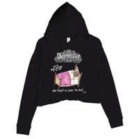 Marcus Pork ItS Depression Time And Forget To Leave The Bed Crop Fleece Hoodie