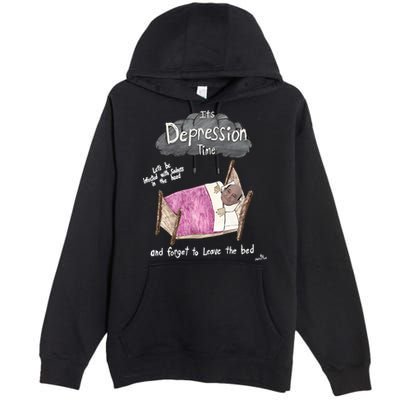 Marcus Pork ItS Depression Time And Forget To Leave The Bed Premium Pullover Hoodie