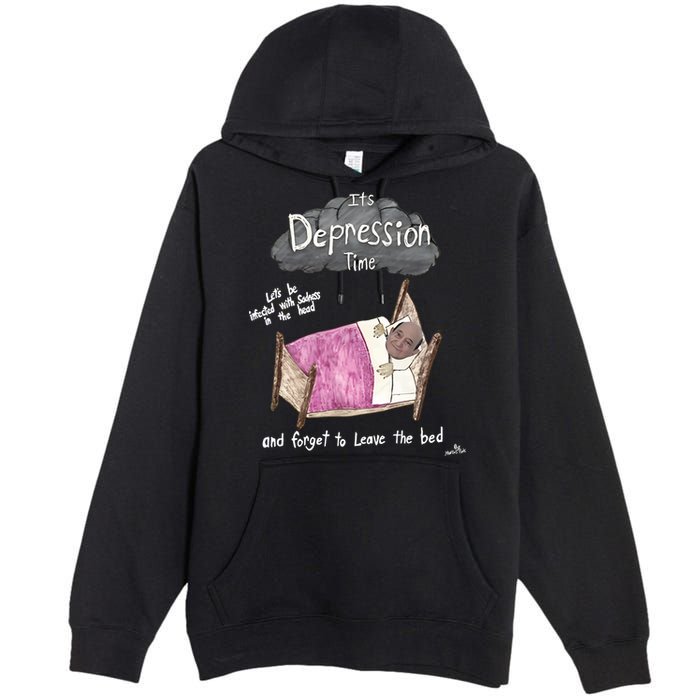 Marcus Pork ItS Depression Time And Forget To Leave The Bed Premium Pullover Hoodie
