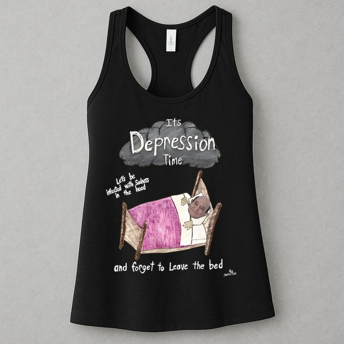 Marcus Pork ItS Depression Time And Forget To Leave The Bed Womens Tank Top