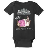 Marcus Pork ItS Depression Time And Forget To Leave The Bed Baby Bodysuit