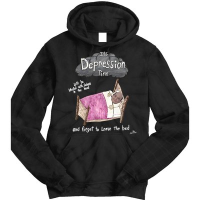 Marcus Pork ItS Depression Time And Forget To Leave The Bed Tie Dye Hoodie
