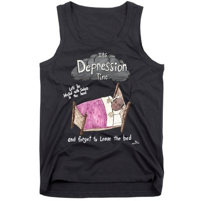 Marcus Pork ItS Depression Time And Forget To Leave The Bed Tank Top