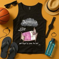 Marcus Pork ItS Depression Time And Forget To Leave The Bed Tank Top