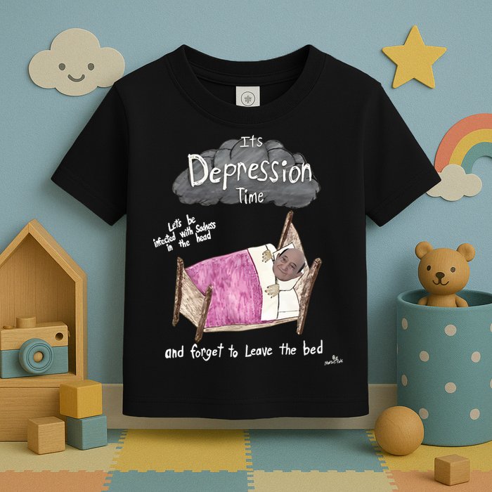 Marcus Pork ItS Depression Time And Forget To Leave The Bed Toddler T-Shirt