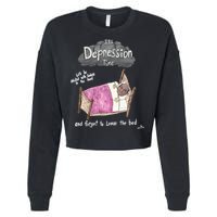 Marcus Pork ItS Depression Time And Forget To Leave The Bed Cropped Pullover Crew