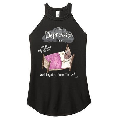 Marcus Pork ItS Depression Time And Forget To Leave The Bed Women's Perfect Tri Rocker Tank