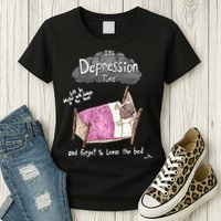 Marcus Pork ItS Depression Time And Forget To Leave The Bed Womens T-Shirt