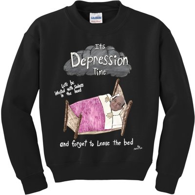Marcus Pork ItS Depression Time And Forget To Leave The Bed Kids Sweatshirt