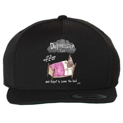 Marcus Pork ItS Depression Time And Forget To Leave The Bed Wool Snapback Cap