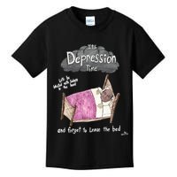 Marcus Pork ItS Depression Time And Forget To Leave The Bed Kids T-Shirt