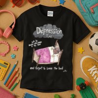 Marcus Pork ItS Depression Time And Forget To Leave The Bed Kids T-Shirt