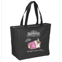 Marcus Pork ItS Depression Time And Forget To Leave The Bed Zip Tote Bag