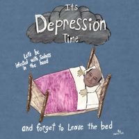 Marcus Pork ItS Depression Time And Forget To Leave The Bed Garment-Dyed Sweatshirt