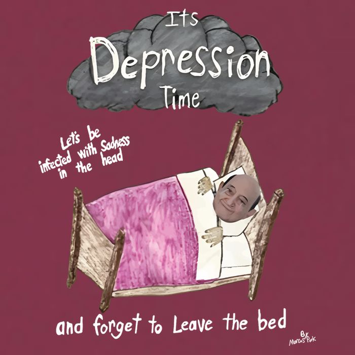 Marcus Pork ItS Depression Time And Forget To Leave The Bed 16oz Travel Tumbler
