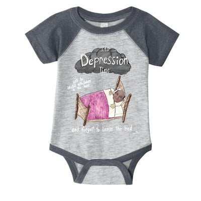 Marcus Pork ItS Depression Time And Forget To Leave The Bed Infant Baby Jersey Bodysuit