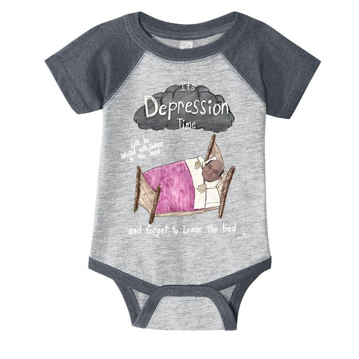 Marcus Pork ItS Depression Time And Forget To Leave The Bed Infant Baby Jersey Bodysuit