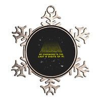 My Password Is The Last 8 Digits Of Pi Day Funny Math Space Metallic Star Ornament