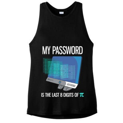 My Password Is The Last 8 Digits Of Pi Funny Programmer Ladies PosiCharge Tri-Blend Wicking Tank