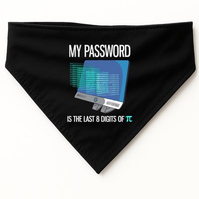 My Password Is The Last 8 Digits Of Pi Funny Programmer USA-Made Doggie Bandana