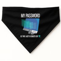 My Password Is The Last 8 Digits Of Pi Funny Programmer USA-Made Doggie Bandana