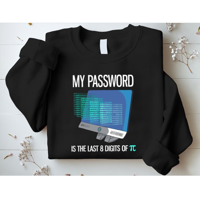 My Password Is The Last 8 Digits Of Pi Funny Programmer Sweatshirt