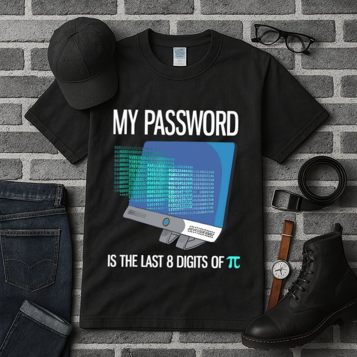 My Password Is The Last 8 Digits Of Pi Funny Programmer Tall T-Shirt