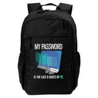 My Password Is The Last 8 Digits Of Pi Funny Programmer Backpack