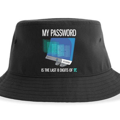 My Password Is The Last 8 Digits Of Pi Funny Programmer Sustainable Bucket Hat