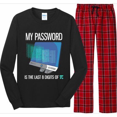 My Password Is The Last 8 Digits Of Pi Funny Programmer Long Sleeve Pajama Set