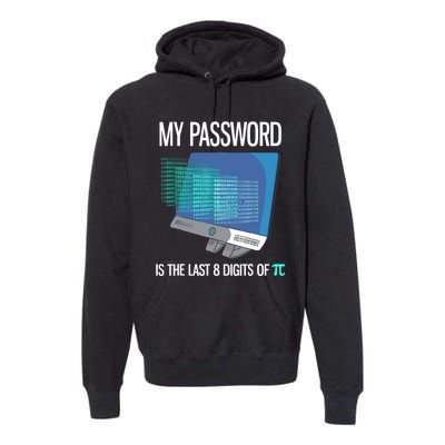 My Password Is The Last 8 Digits Of Pi Funny Programmer Premium Hoodie