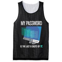 My Password Is The Last 8 Digits Of Pi Funny Programmer Mesh Reversible Basketball Jersey Tank