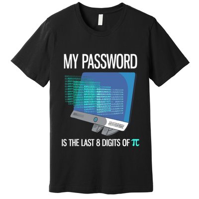 My Password Is The Last 8 Digits Of Pi Funny Programmer Premium T-Shirt