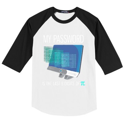 My Password Is The Last 8 Digits Of Pi Funny Programmer Baseball Sleeve Shirt
