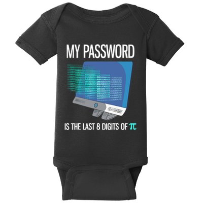 My Password Is The Last 8 Digits Of Pi Funny Programmer Baby Bodysuit