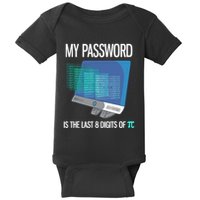My Password Is The Last 8 Digits Of Pi Funny Programmer Baby Bodysuit