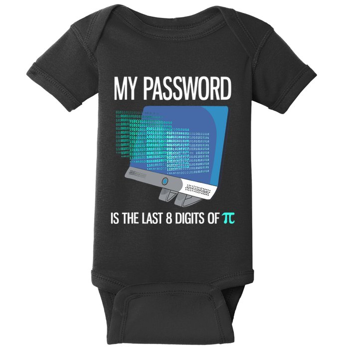 My Password Is The Last 8 Digits Of Pi Funny Programmer Baby Bodysuit