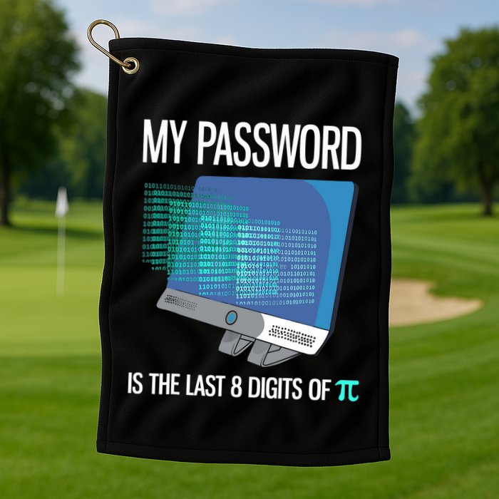 My Password Is The Last 8 Digits Of Pi Funny Programmer Golf Towel