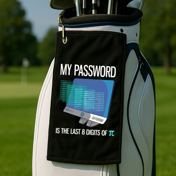 My Password Is The Last 8 Digits Of Pi Funny Programmer Golf Towel